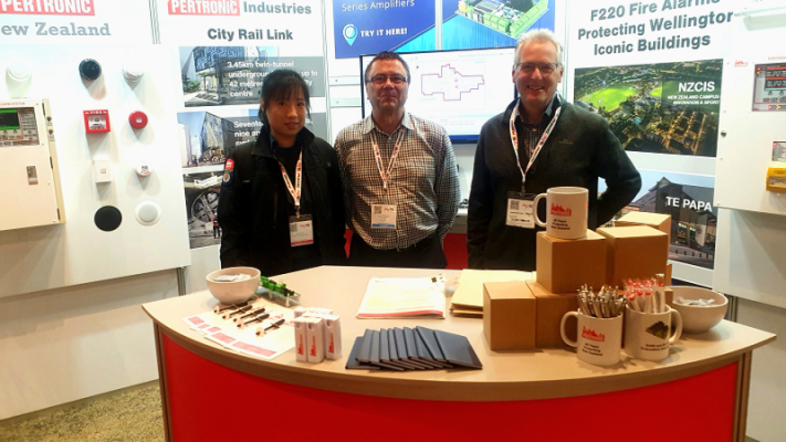 241024 NZ Fire Show Wellington Jewel Zhu FENZ Darryl Ingham Brent Pells sized right